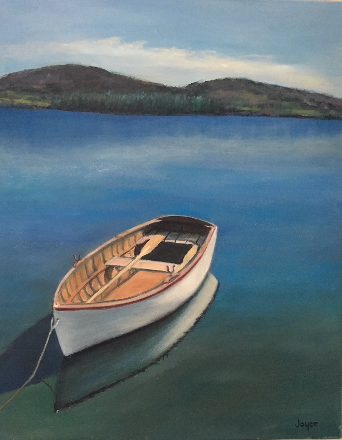 Vineyard Dory - painting by Joyce Frederick