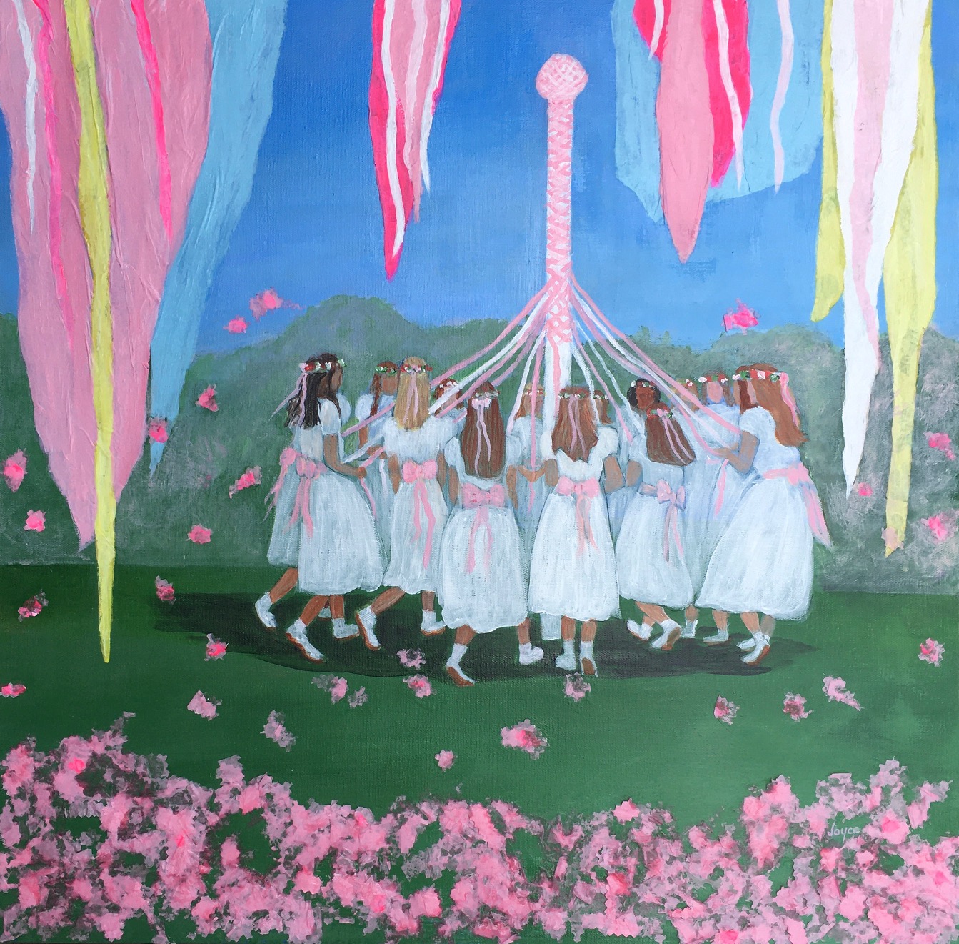 Maypole - Original art by Joyce Frederick