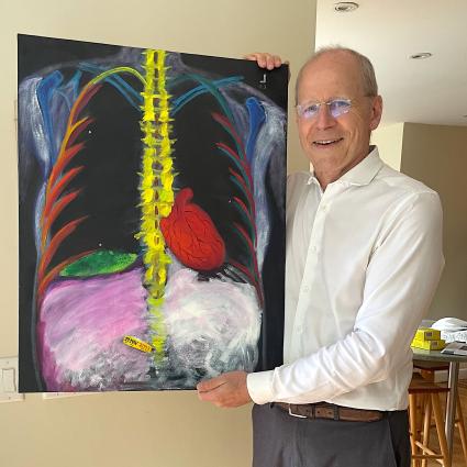 Joyce's Lungs - original painting by Joyce Frederick