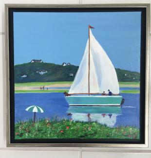 Osterville Sailboat - Original art by Joyce Frederick